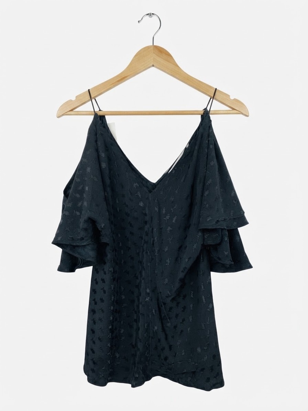 ZARA JACQUARD Top With Open Shoulders